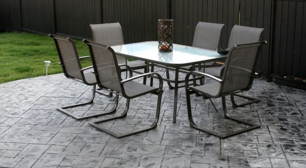 Backyard Concrete Stamping in Lehi